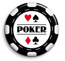 Badge 38mm Button Pin Chip Poker Chips Game Card Blackjack Roulette Casino