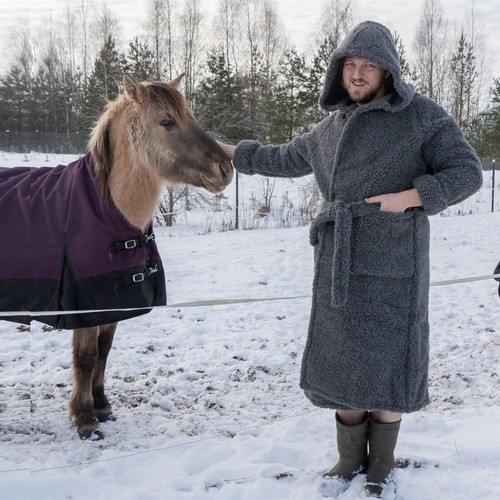 Merino wool robe style - wool,