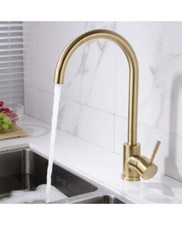 Scuda Manhattan Brushed Brass Kitchen Mixer Tap KT44