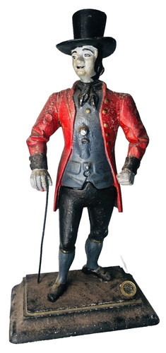 Clock seller figure - figure, metal