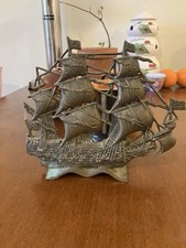 Vintage brass ship 1940s