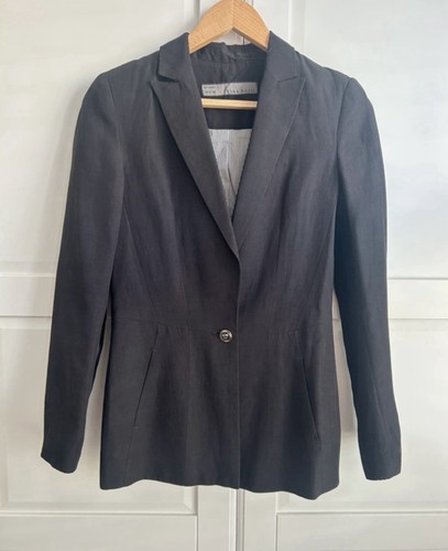 Zara women navy linen look - women's,
