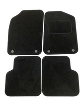 Tailored Mats To Fit Fiat 500 In Black 2012 Onwards 4pc Set with Clips