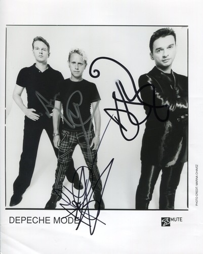 Depeche mode signed photo 1st - depeche,