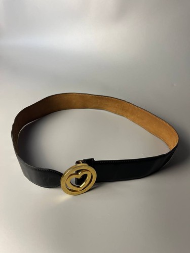Moschino black leather - black, belt