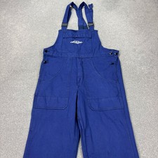 VTG French Dungarees Adult 36x28 Blue Bib Overalls Workwear Chore Carpenter Men
