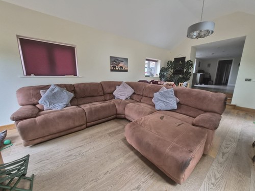 Large chunky corner sofa with - large,