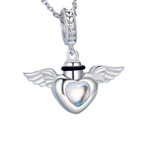 925 silver heart urn charm - heart,