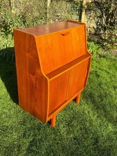 Teak Mid Century Low Bookcase