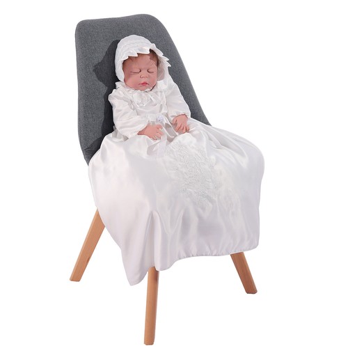 Long sleeve ivory satin - ivory,