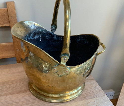 Vintage brass hammered - brass,