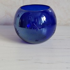 Cobalt Blue Glass Votive Tea