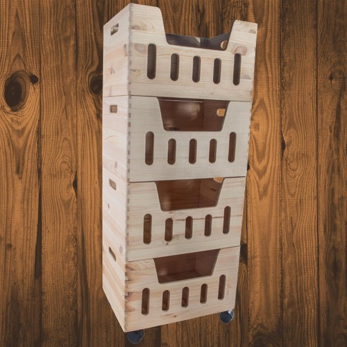 Tier vegetable plain wooden - 4,