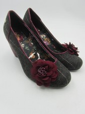 Joe Browns Grey Tweed Court Shoes Chunky High Heel Size 7 BNWT