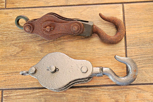 Metal lifting pulley blocks - 2x,