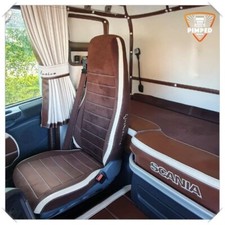 Seat covers SCANIA S/ R/ P/G series Full Alcantra Eco Leather stripe SEAT COVERS