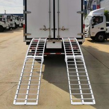 3000LB Aluminum Loading Ramps Arched For Motorcycle ATV UTV Truck Lawnmower 2PCS