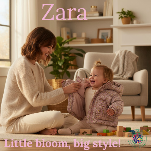 Zara baby pink hooded puffer - zara,