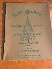 Vintage WWII Original Empty Box Top for K W Glass Ornaments Shiny Brite American