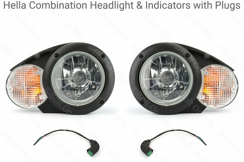 Pair hella headlights - hella,