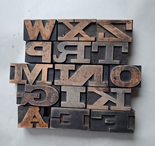 Wooden letterpress lower case - letterpress,