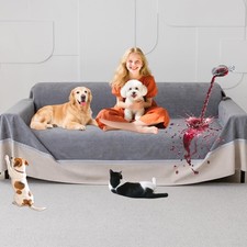 100% Double-Sided Waterproof Dog Sofa Cover - Anti-Slip, Leakproof Couch Cove...