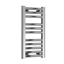 Reina Diva Flat Heated Towel Rail 600mm H x 300mm W Chrome