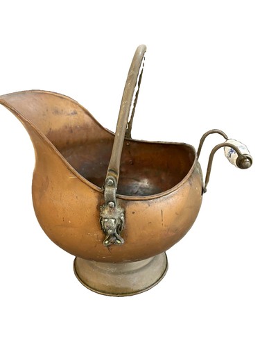Vintage copper brass coal - vintage,