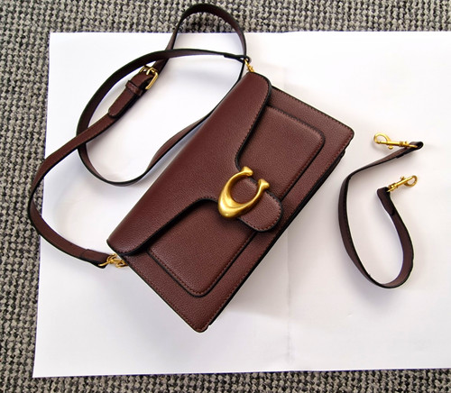 Coach brown pebbled leather - brown,