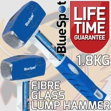 Lump Hammer 4lbs / 1.8kg Fibreglass Handle Hardened Steel Lump Hammer Club HD