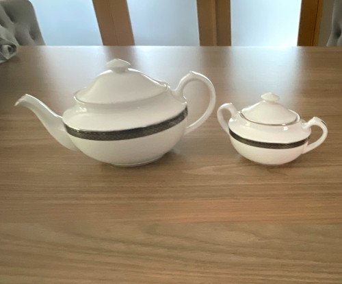 Spode argent white silver - white, &