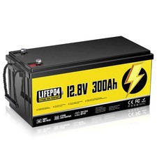12V 300Ah LiFePO4 Lithium Battery 15000+ Deep Cycles Solar RV Off-grid BMS