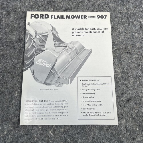 Ford tractor 907 - flail, mower