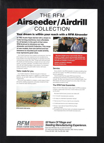 Ryan air seeder airdrill - ryan, seeder/airdrill