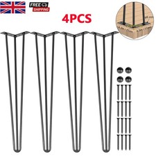 4PCS Hairpin Legs Hair Pin Legs Set for Furniture Bench Desk Table Metal DIY UK