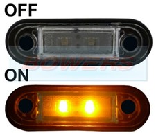 12V/24V FLUSH FIT AMBER LED SIDE MARKER LAMP / LIGHT TRUCK VAN KELSA BAR AS RDX