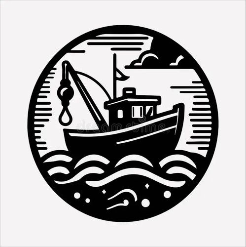 Fishing boat vinyl - fishing, decal