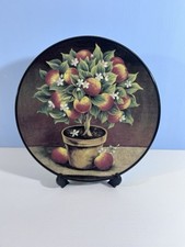 Vintage Ceraplat  Hand Made Decorative Wall Plate - Peaches (7.25 inch)