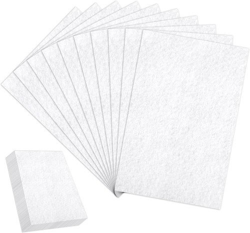 Stiff white felt sheets - stiff,