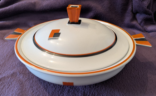 Art deco shelley orange - deco,