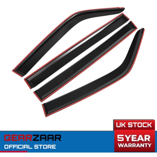 Black wind deflectors door - black,