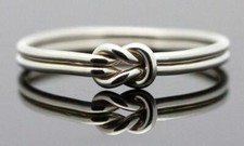 18K White-Gold Plated Love Knot Ring-FREE UK Shipping & FAST Dispatch Guaranteed