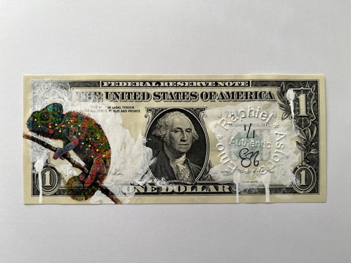 Chameleon art usa dollar - art,
