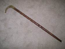 New Craftsman Hand Craft Made Rams Horn Curly Shepherds Crook Walking Stick 1B