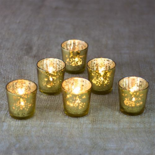 Vintage mercury glass candle - vintage,