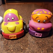 Just B You Brand - Pull Back & Go Rubber Cars - Friction Toys  Set of 2  E1