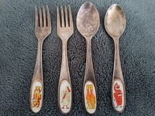 Vintage Sheffield Forks & Spoons Animal Design Made in UK