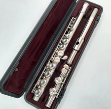 YAMAHA YFL-221 Flute Nickel Silver Plated Used with Case From JAPAN