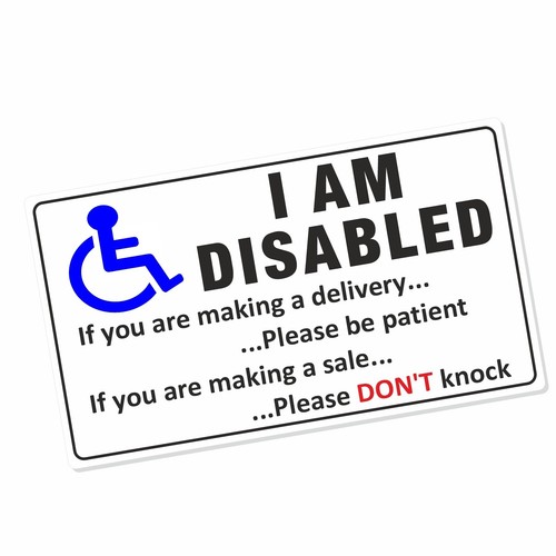 Disabled stickers door - stickers,