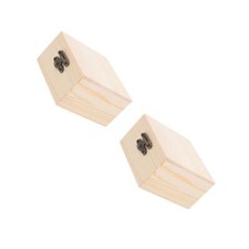  2 Pack Jewelry Storage Box Wooden Display Boxes for Crafts Small